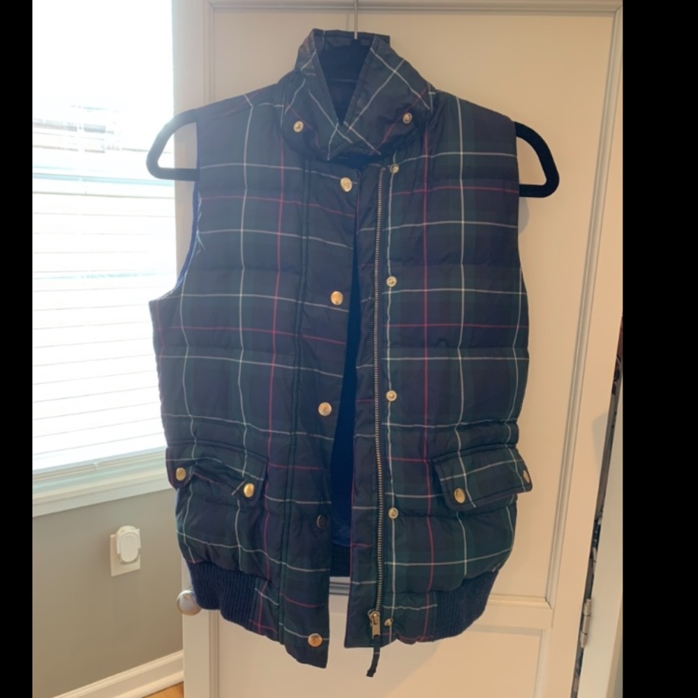 J. Crew plaid puffer Vest - Picture 3 of 6